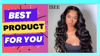 ISEE Hair Wear And Go Body Wave Lace Front Wig Pre Bleached Knots 6x9 M cap Lace [upl. by Wellesley]