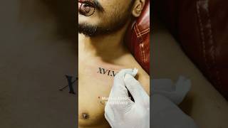 Birthdate in Roman numerals tattoo design bollywood song newsong music bollywoodhits tattoo [upl. by Aliakam]