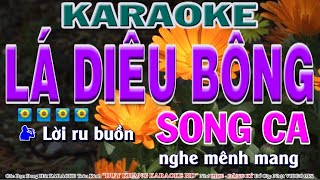 Lá Diêu Bông  Song Ca  KARAOKE  DUY KHANG [upl. by Chaworth39]