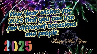 New Year wishes for 2025 [upl. by Wina]