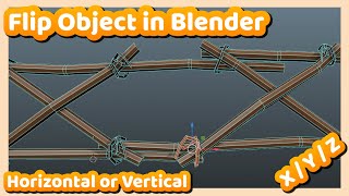 Blender Tutorial  How to Flip Object in Blender  Horizontal or Vertical  or X  Y  Z any axis [upl. by Callum]