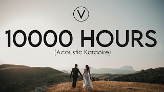 10000 HOURS Dan  Shay Justin Bieber  II Acoustic Karaoke Female key [upl. by Yelknirb82]