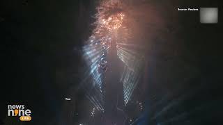 UAE Welcomes 2024 with Fireworks from Burj Khalifa  News9 [upl. by Dill787]