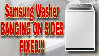 How to Fix Samsung Top Load Washer Banging During Spin  OFF Balance  Model WA50R5200AWUS [upl. by Ellac]