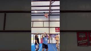 WORLDS FIRST Full twisting miller lite cheerleading sports athlete stunt stunting cheer [upl. by Ecylla]