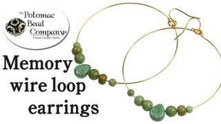 How to Make Memory Wire Earrings [upl. by Nivrac487]