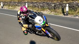 Yamaha R1 in The Isle of Man  Awesome sounds incredible speed [upl. by Fronia]