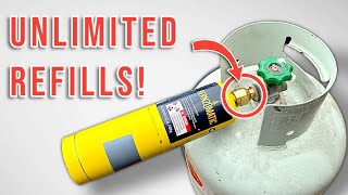 Save Money Refill Propane Cans At Home EASY DIY TUTORIAL [upl. by Alyk]