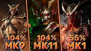 Shao Kahn Mk9 vs Mk11 vs Mk1 Combos  Shao Kahn Combo [upl. by Bianchi]