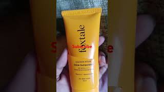 Sunscreen reviewskincareforallskintypes beautyreview foxtale sunscreen indian [upl. by Netsrek515]