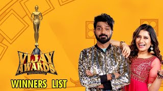 9th Annual Vijay Television Awards 2024  Winners List [upl. by Thekla]