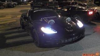 2400HP Twin Turbo Corvette at TX2K15 Tearing up the Streets [upl. by Myrle]