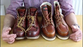 RED WING 875 Vs THOROGOOD Which is the best moc toe boot [upl. by Rhetta151]