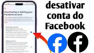 como desativar conta do facebook 20242025 [upl. by Thunell]