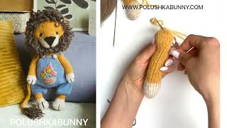 Knitted Lion  How to make up arms  POLUSHKABUNNY [upl. by Nareht304]