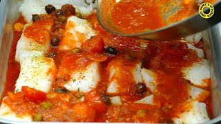 Best SICILIANSTYLE Baked Cod Fish  Beste Kabeljau nach Sizilianischer Art  Simple Recipe [upl. by Sebastian]