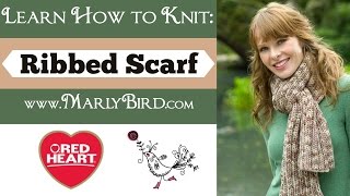 Learn How to Knit Ribbed Scarf [upl. by Radie]