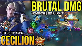 CECILION BEST BUILD 2024  BUILD TOP GLOBAL CECILION GAMEPLAY  MOBILE LEGENDS✓ [upl. by Rehc]