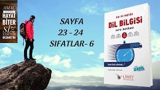 LİMİT YAYINLARI  LİMİT KRONOMETRE DİL BİLGİSİ SB  SIFATLAR TEST 6 [upl. by Niles]