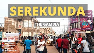 Serekunda Market The Gambia Cities Towns and Villages [upl. by Nerfe]