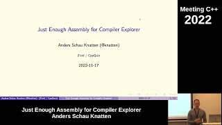 Just Enough Assembly for Compiler Explorer  Anders Schau Knatten  Meeting C 2022 [upl. by Selrahc]