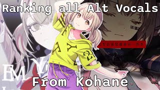 Ranking ALL Kohane Alt Vocals Project Sekai [upl. by Einaoj]