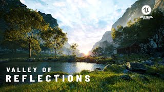 Unreal Engine 544 render II quotVALLEY OF REFLECTIONSquot II render unrealengine5 megascans [upl. by Lardner]