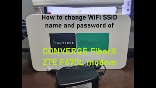 How to change WiFi SSID name amp password of CONVERGE FiberX ZTE modem [upl. by Kraska]