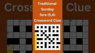 Traditional Sunday fare 54 Crossword Clue crossword crosswordpuzzles [upl. by Hendry799]