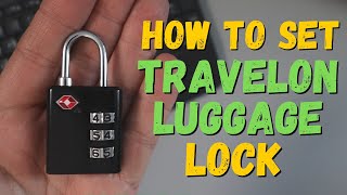 How To Set Luggage Lock  Travelon 3Dial TSA Approved Travel Lock [upl. by Naitsirhc]