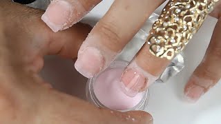 Las uñas acrilicas más fáciles del mundo que hasta un bebe las puede hacer con técnica dip nails [upl. by Leyes]