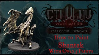 Easiest Method to Paint a Miniature  Lets paint Shantak from Cthulhu Fear of the Unknown [upl. by Ahsiram151]