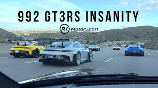 R1 Motorsport 992 GT3RS Meet amp Drive  INSANE MEET [upl. by Amabil]