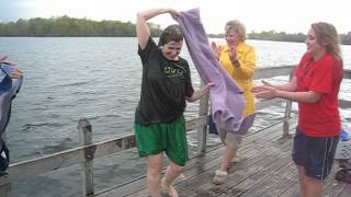 Nancy Taylors Cold Minnesota Lake Jump [upl. by Ailemac]