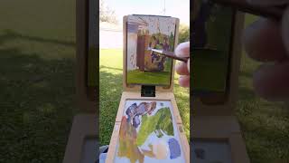 Backyard Acrylic Plein Air Painting [upl. by Kathye]