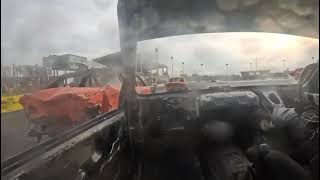 Onboard 459 Blake Platts Unlimited Old Skool Bangers at Skegness Raceway Heat 1 [upl. by Arakat]