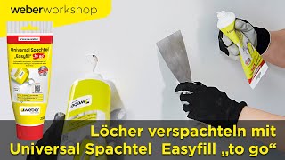 Kleine Löcher in Wänden ausbessern  WeberWorkshop [upl. by Idelle]