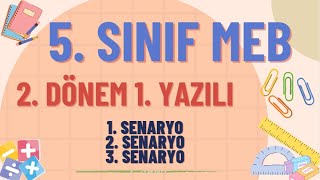 5 Sınıf Matematik 2 Dönem 1 Yazılı Sınavı MEB Tüm Senaryolar ve Çözümleri  2024 [upl. by Revned]