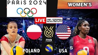 POLSKA 🇵🇱  USA Relacja Na żywo – Wynik Meczu LIVE  OLIMPIJSKIE PARYŻ 2024 Siatkówka Usa vs Poland [upl. by Idroj]