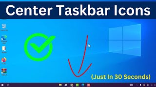 How to Center Taskbar Icons Windows 10  Taskbar Icons Center  Center The Taskbar Icons Windows [upl. by Araccat]