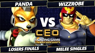 CEO 2024 LOSERS FINALS  Panda Fox Vs Wizzrobe Captain Falcon Smash Melee  SSBM [upl. by Gerry644]