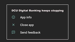 How To Fix DCU Digital Banking App Keeps Stopping Error in Android system [upl. by Dlareg]