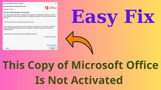 This Copy of Microsoft Office Is Not Activated How to Fix Product Activation Failed 100 success [upl. by Hinkle]