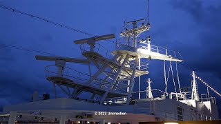 Costa Firenze aboard  the strong ship horn of the Costa Crociere cruise ship  4KQualityVideo [upl. by Lunneta]