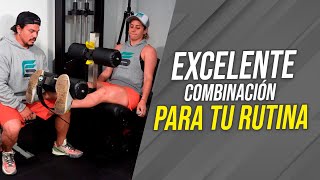 EXTENSIÓN DE PIERNAS FEMORAL ACOSTADO EXCELENTE COMBINACIÓN PARA TU RUTINA  Frank Serapión [upl. by Laekcim]