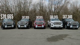 5 2019 GMC SIERRA DENALI’S 3 different prices Why [upl. by Enimsay]