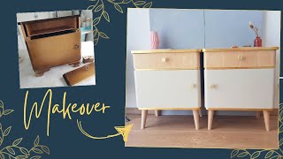 Möbel Makeover Schlicht und elegant mit Blattgold  Nachtkästchen Upcycling  Kreidefarbe streichen [upl. by Stone]