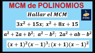 Mínimo Común Múltiplo de POLINOMIOS [upl. by Smailliw]