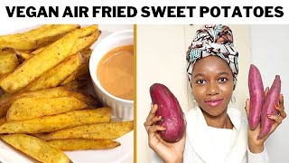 AIR FRIED SWEET POTATO FRIES WITH CHEESY DIPPING SAUCE  ZIZZI GREEN [upl. by Leonard]