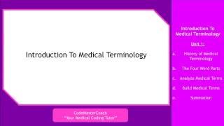 Medical Terminology  Introduction [upl. by Omrellig]